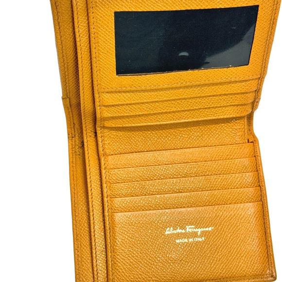 Salvatore Ferragamo Gancini Wallet in Mustard Yellow! - Picture 3 of 15